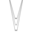 Sterling Silver Rhod-plated 3-Strand CZ Infinity w/2in ext. Necklace