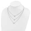 Sterling Silver Rhod-plated 3-Strand CZ Infinity w/2in ext. Necklace