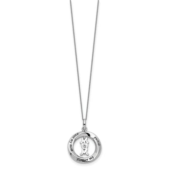 Sterling Silver CZ FIRST MY MOM, FOREVER MY FRIEND Necklace