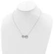 Sterling Silver Gold-plated MOM and ME CZ Infinity Necklace