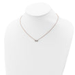 Sterling Silver Rose-tone CZ Infinity Necklace