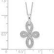 Sterling Silver CZ Cross Necklace