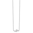 Sterling Silver Polished Leaves Necklace