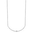 Sterling Silver Rhodium-plated Polished w/ 1 in ext. Necklace
