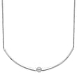 Sterling Silver Rhodium-plated Polished w/ 1 in ext. Necklace