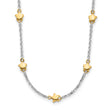 Sterling Silver RH-plated/Gold-plated 7-Star w/1.5in ext Necklace