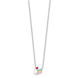 Sterling Silver Rhodium-plated Enameled Cake Necklace