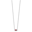 Sterling Silver Polished Red & Black Enameled Ladybug with 2 Inch Extension Children's Necklace