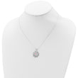 Sterling Silver Enameled Pink & Clear CZ Cross Necklace