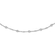Sterling Silver Rhodium-plated White Topaz Station Necklace