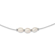 Sterling Silver Rhodium-plated CZ Bead/FWC Pearl w/ 2in ext. Necklace