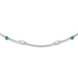 Sterling Silver Rhod-plated Turquoise/FWC Pearl With 2 in ext Necklace - Birthstone Company