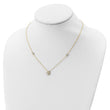Sterling Silver Gold-plated Polished CZ 18in w/2in ext. Necklace