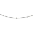 Sterling Silver Rhodium-plated CZ w/ 3in ext. Choker - Birthstone Company