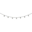 Sterling Silver Rhodium-plated CZ w/ 4in ext. Choker