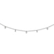 Sterling Silver Rhodium-plated CZ 12.5in w/2in ext Choker Necklace