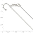 Sterling Silver Polished Adjustable Necklace