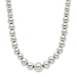 Sterling Silver Polished Beaded Necklace