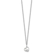 Sterling Silver CZ Heart Necklace