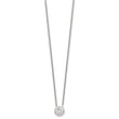 Sterling Silver Bezel 8mm CZ Necklace