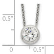 Sterling Silver Bezel 8mm CZ Necklace