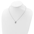 Sterling Silver Rhodium Plated CZ Circle Necklace