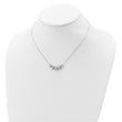 Sterling Silver Rhodium-plated 5-CZ Circles w/2in. Ext. Necklace