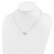 Sterling Silver Polished 2-Rings Necklace 18 in - Birthstone Company