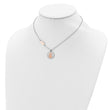 Sterling Silver RH-plated Rose Gold-plated Cat w/2in ext Necklace