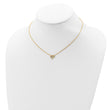Sterling Silver Gold-tone CZ Storm Cloud w/2in ext Necklace