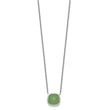 Sterling Silver Green Chalcedony Necklace