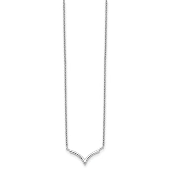 Sterling Silver Polished V-Shape Necklace