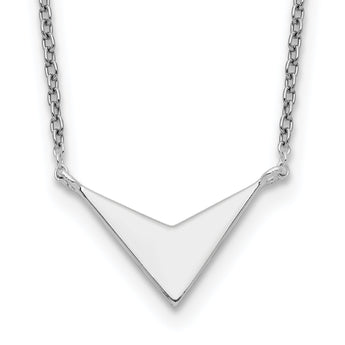 Sterling Silver Polished V-Shape Necklace