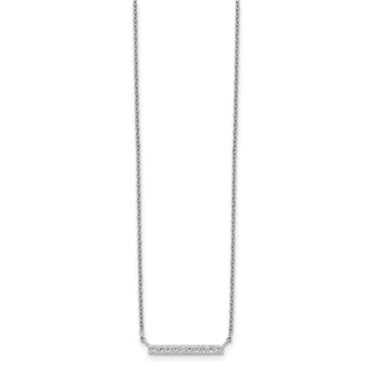 Sterling Silver CZ Bar Necklace
