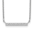 Sterling Silver CZ Bar Necklace