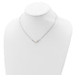 Sterling Silver Rhodium-plated FWC Pearl Bar w/ 1in ext Necklace - Birthstone Company