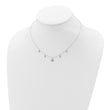 Sterling Silver Rhodium-plated CZ Crosses w/2in ext Necklace