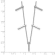 Sterling Silver Rhodium-plated CZ Vertical Bars w/2in ext Necklace