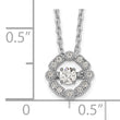 Sterling Silver Rhod-plated Vibrant CZ w/2in Ext. Necklace