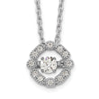 Sterling Silver Rhod-plated Vibrant CZ w/2in Ext. Necklace