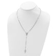 Sterling Silver Beaded Rosary18 inch Necklace with1.25 inch extension
