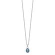 Sterling Silver Rhodium-plate FWC Black Pearl Necklace/Earrings Set