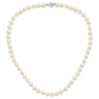 Sterling Silver Madi K Rhodium-plated 5-6mm Semi-round Freshwater Cultured Pearl 12in Necklace, 4in Bracelet & Button Earrring Set