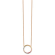 Prizma Sterling Silver Rose-tone 14K Flash Rose Gold-plated 16 inch Colorful CZ Open Circle Necklace with 2 inch Extender - Birthstone Company