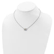 Prizma Sterling Silver Rhodium-plated 16 inch Colorful CZ Intertwined Circle Necklace with 2 inch Extender - Birthstone Company