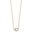 Prizma Sterling Silver Rose-tone 14K Flash Rose Gold-plated 16 inch Colorful CZ Intertwined Circle Necklace with 2 inch Extender - Birthstone Company