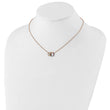 Prizma Sterling Silver Rose-tone 14K Flash Rose Gold-plated 16 inch Colorful CZ Intertwined Circle Necklace with 2 inch Extender - Birthstone Company