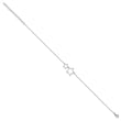 Sterling Silver Rhodium-Plated Cut-Out Stars w/ 2in Ext. Anklet
