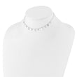 Sterling Silver Rhodium-Plated CZ Star with 2in Ext. Choker - Birthstone Company