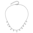 Sterling Silver Rhodium-Plated CZ Star with 2in Ext. Choker - Birthstone Company